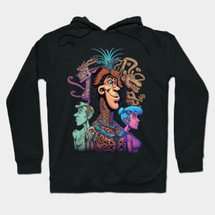 Caveman|trippy |90s cartoon Hoodie